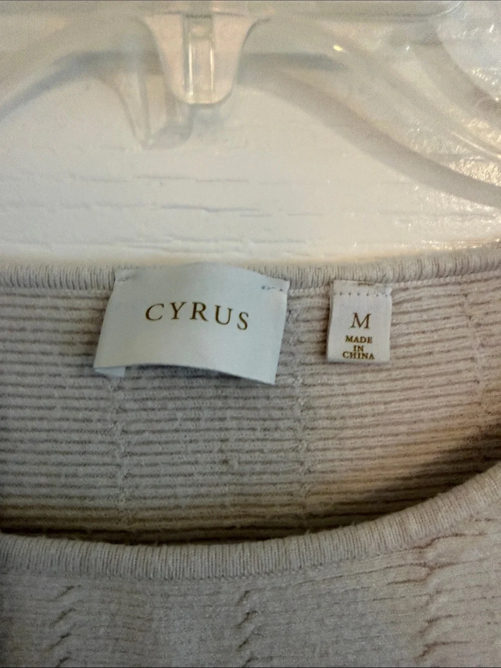 Cyrus Cream Crewneck Knit Sweater